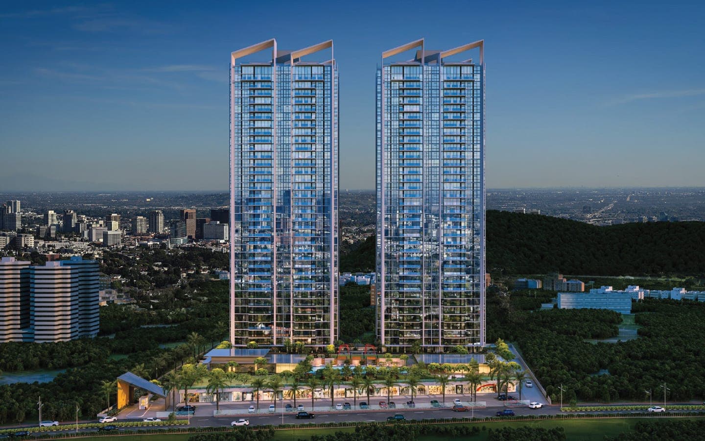Balmoral Hillside in Baner, Pune offering 4.5 BHK, 4.5 BHK Duplex configurations, status: Recommended - View 2: luxurious residential entrance, grand lobby and premium common area layout