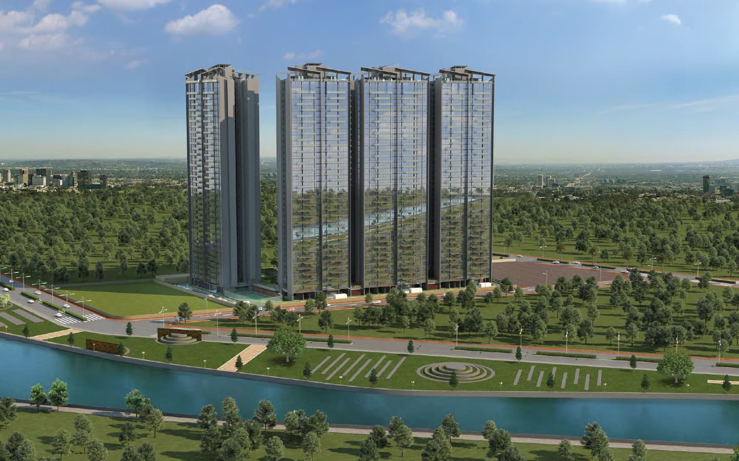 Balmoral Riverside in Balewadi, Pune offering 3 BHK, 4.5 BHK configurations, status: Recommended - View 2: luxurious residential entrance, grand lobby and premium common area layout