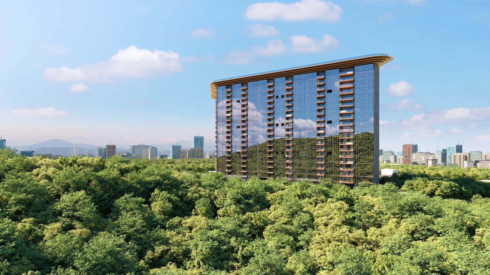 YooOne in NIBM, Pune offering 3 BHK, 4.5 BHK configurations, status: Available - View 2: luxurious residential entrance, grand lobby and premium common area layout