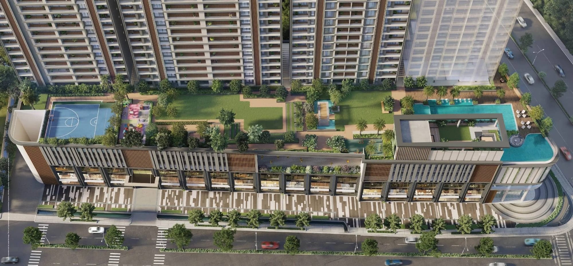 Godrej Skyline in Koregaon Park Annexe, Pune offering 3 BHK, 3.5 BHK, 4 BHK, 4.5 BHK configurations, status: Available - View 5: panoramic surrounding views, green zoning and localized area connectivity features