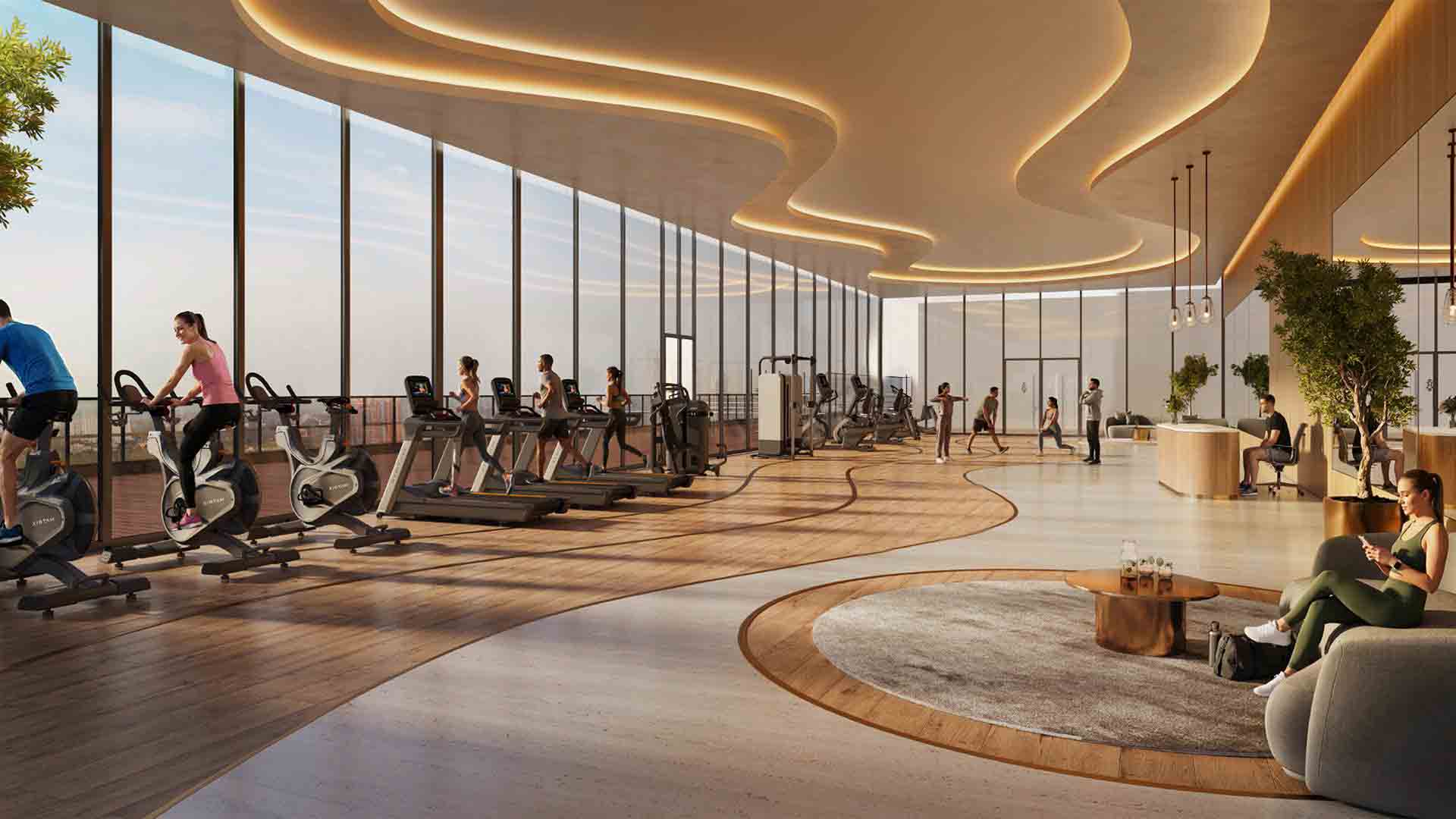 Global Riverfront in Koregaon Park Annexe, Pune offering 2 BHK, 3 BHK, 3.5 BHK Duplex configurations, status: Available - View 8: state-of-the-art amenities, swimming pool, club house and landscaped gardens