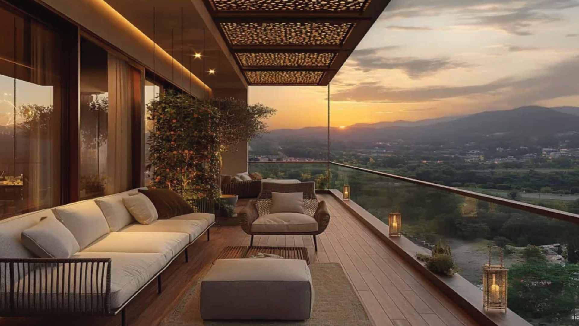Lodha Camelot in Kharadi Annexe, Pune offering 3 BHK, 3.5 BHK, 4.5 BHK, 4.5 BHK Garden, 4.5 BHK Penthouse configurations, status: Available - View 7: luxurious residential entrance, grand lobby and premium common area layout