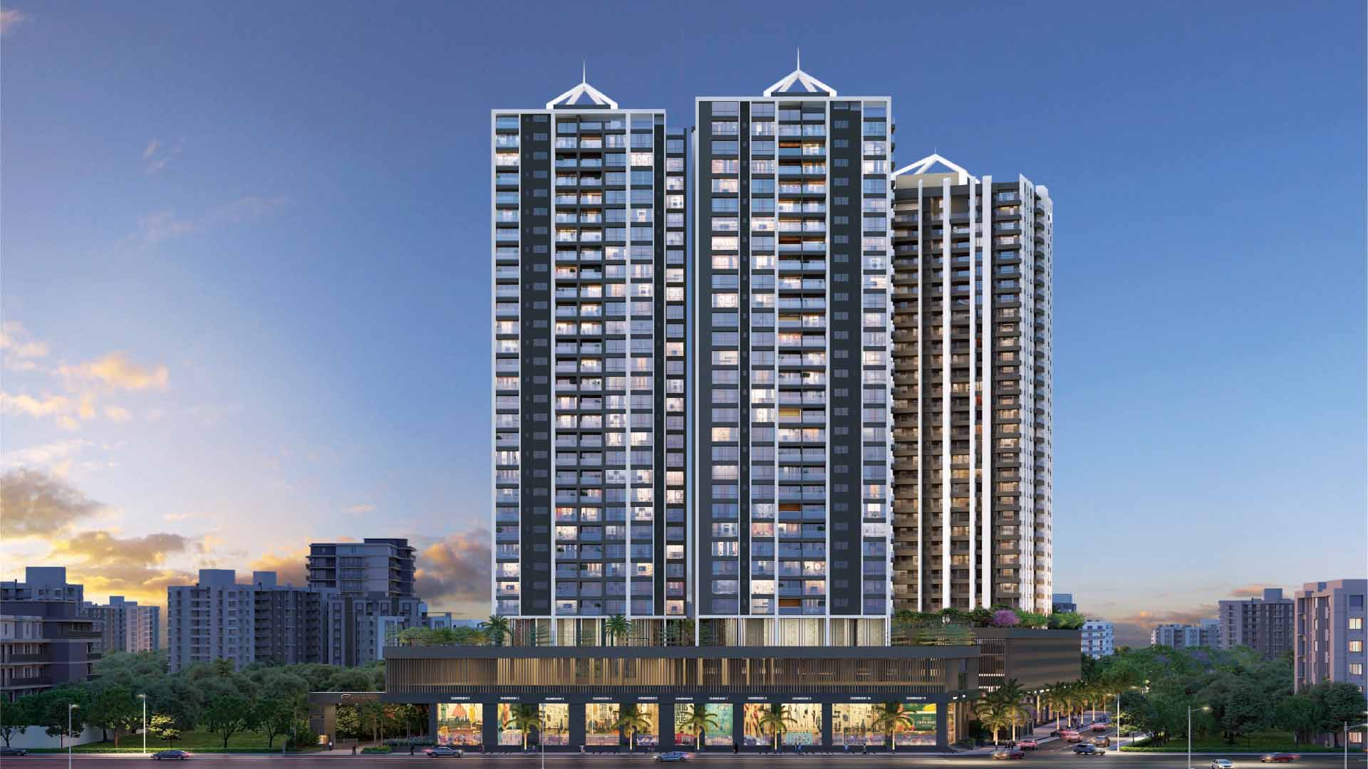 Venkatesh Erandwane Central in Erandwane, Pune offering 3 BHK, 4 BHK configurations, status: Available - View 2: luxurious residential entrance, grand lobby and premium common area layout