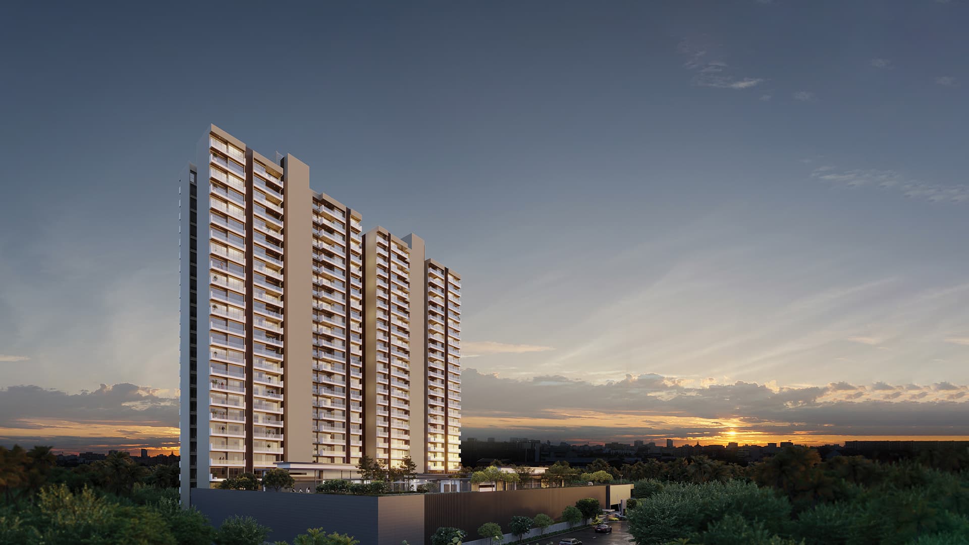 5 Racecourse in Near Sopan Baug, Pune offering 3 BHK, 4 BHK, 5 BHK configurations, status: Available - View 2: luxurious residential entrance, grand lobby and premium common area layout