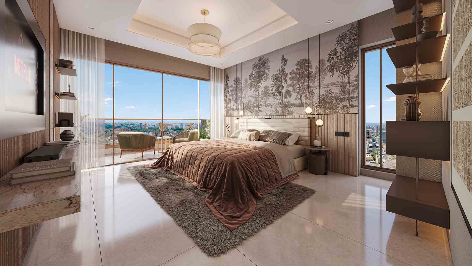 Duville Avira in Mundhwa, Pune offering 3 BHK, 4.5 BHK configurations, status: Available - View 10: panoramic surrounding views, green zoning and localized area connectivity features