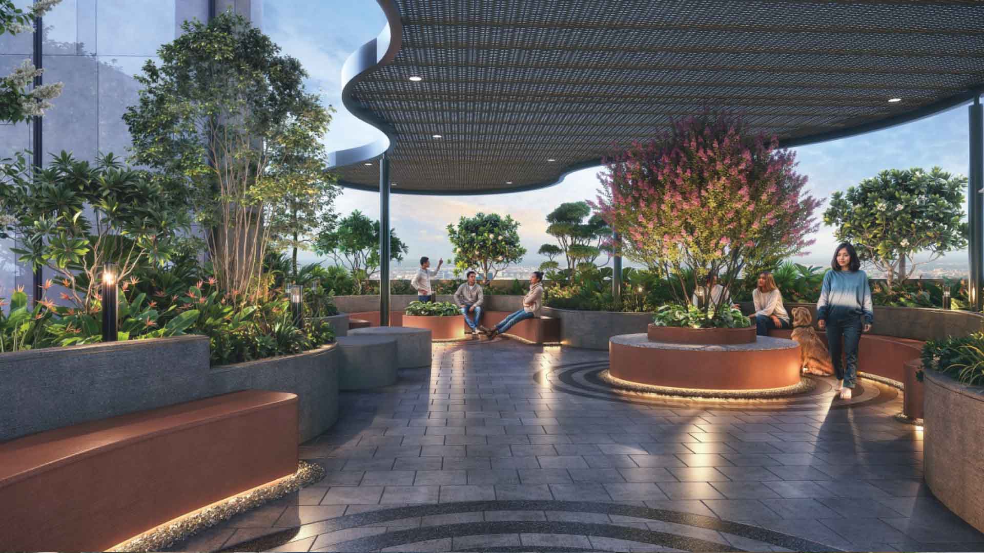 Sun Platina in Koregaon Park, Pune offering 4 BHK, 4.5 BHK, 6BHK Duplex configurations, status: Available - View 2: luxurious residential entrance, grand lobby and premium common area layout