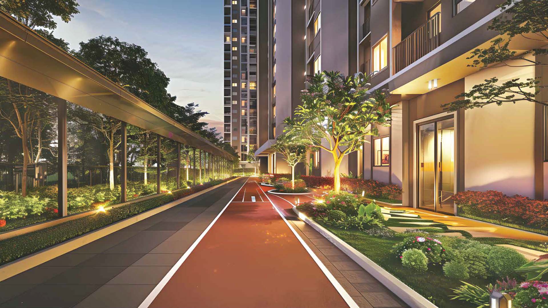 Nyati Evogue in Wadgaon Sheri, Pune offering 3 BHK, 4 BHK configurations, status: Available - View 10: panoramic surrounding views, green zoning and localized area connectivity features