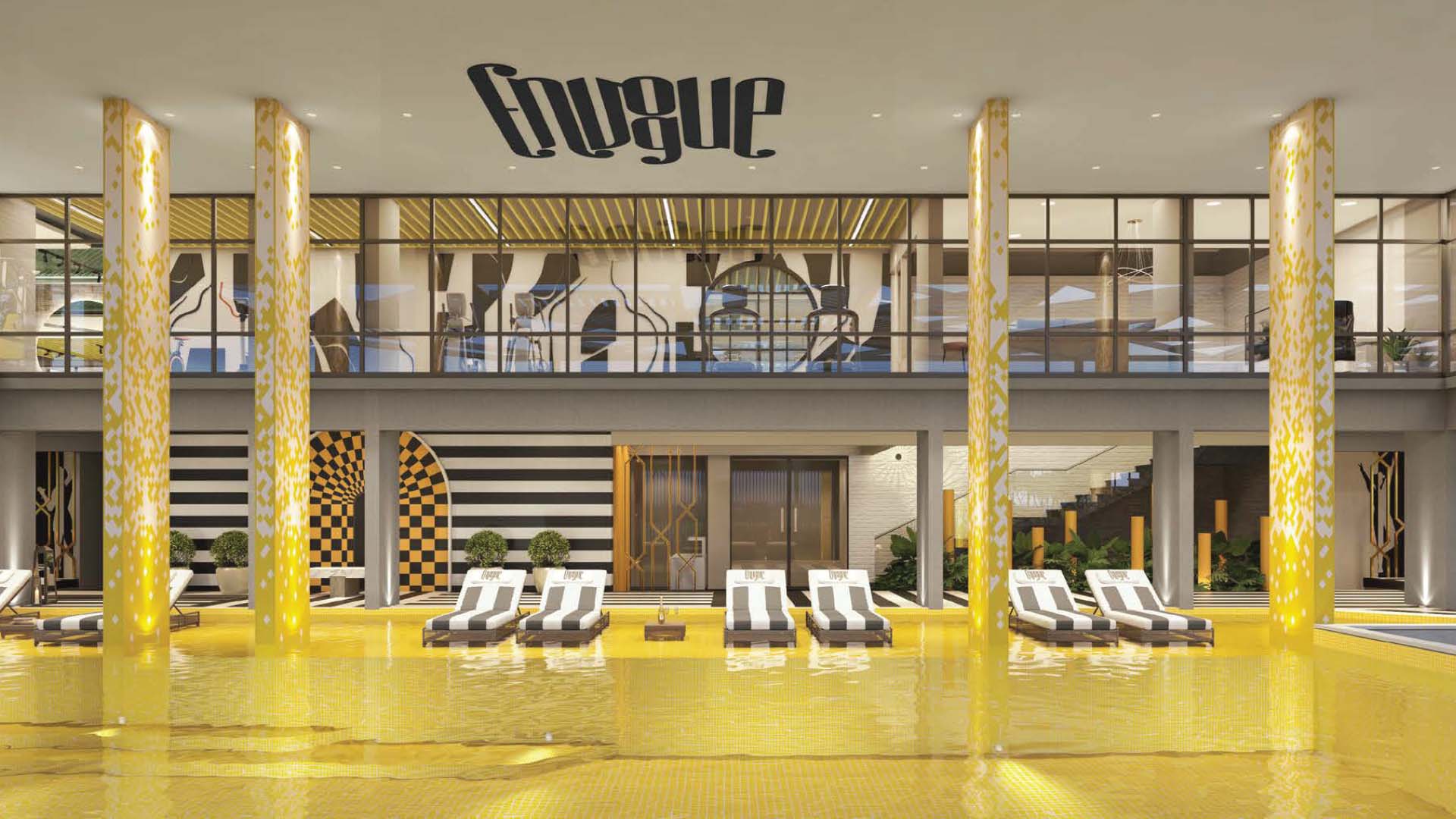 Envogue Tayal in Mundhwa, Pune offering 3 BHK, 4 BHK configurations, status: Available - View 2: luxurious residential entrance, grand lobby and premium common area layout