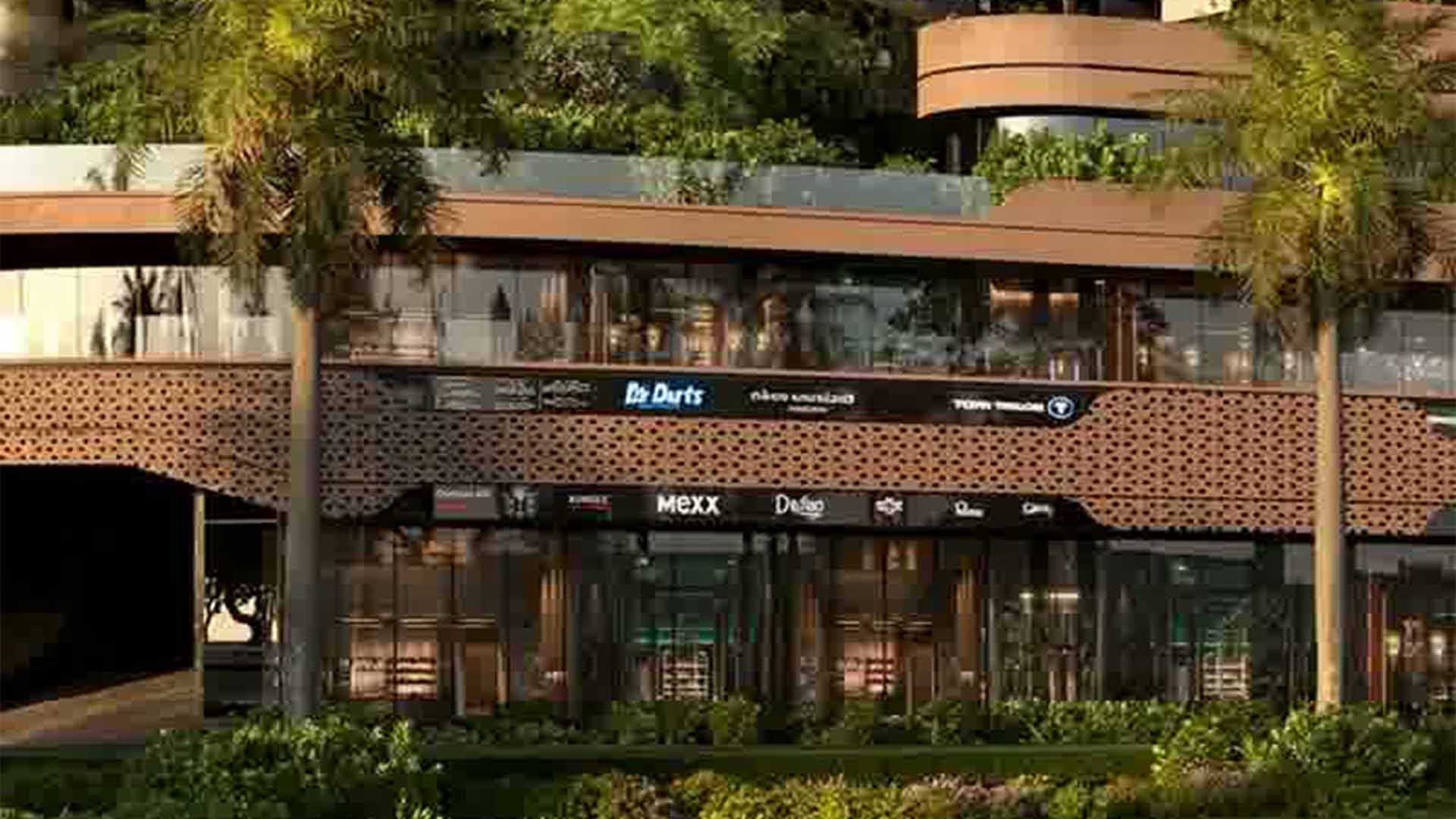 Amore High Street in Kalyani Nagar, Pune offering Retail Space configurations, status: Pre Launch - View 3: state-of-the-art amenities, swimming pool, club house and landscaped gardens