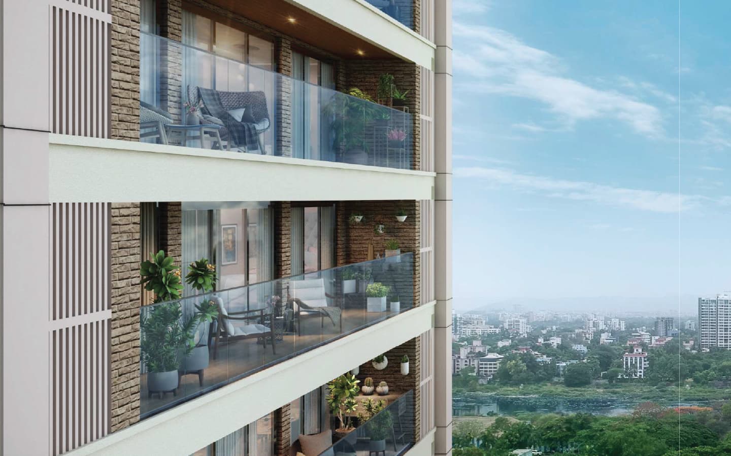 Bluegrass in Kalyani Nagar, Pune offering 3 BHK, 3.5 BHK, 4.5 BHK configurations, status: Available - View 3: state-of-the-art amenities, swimming pool, club house and landscaped gardens