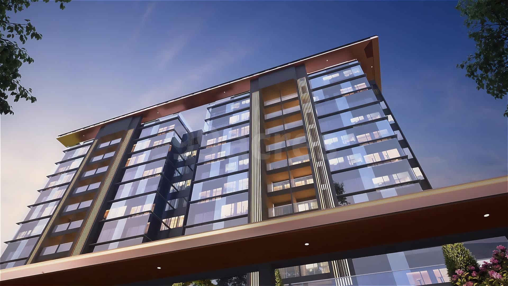 Power Heights in Mundhwa, Pune offering Retail Space, Office Space configurations, status: Available - View 2: luxurious residential entrance, grand lobby and premium common area layout