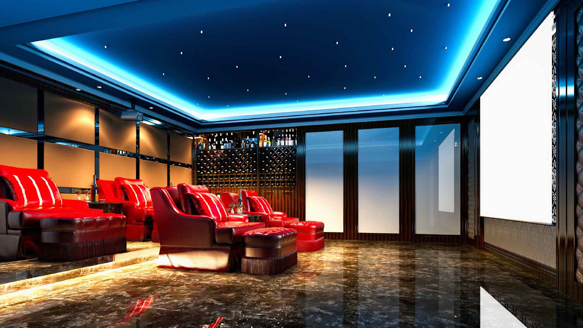 Shubh Tristar in Mundhwa, Pune offering 3 BHK, 4 BHK configurations, status: Available - View 2: luxurious residential entrance, grand lobby and premium common area layout