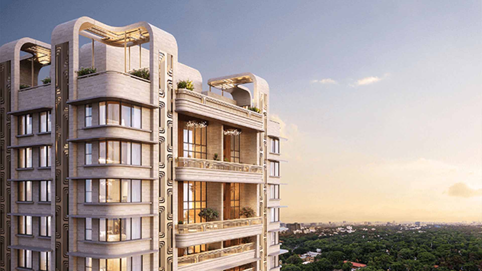 Lodha One in Bund Garden, Pune offering 4.5 BHK, 5.5 BHK Duplex configurations, status: Available - View 5: panoramic surrounding views, green zoning and localized area connectivity features