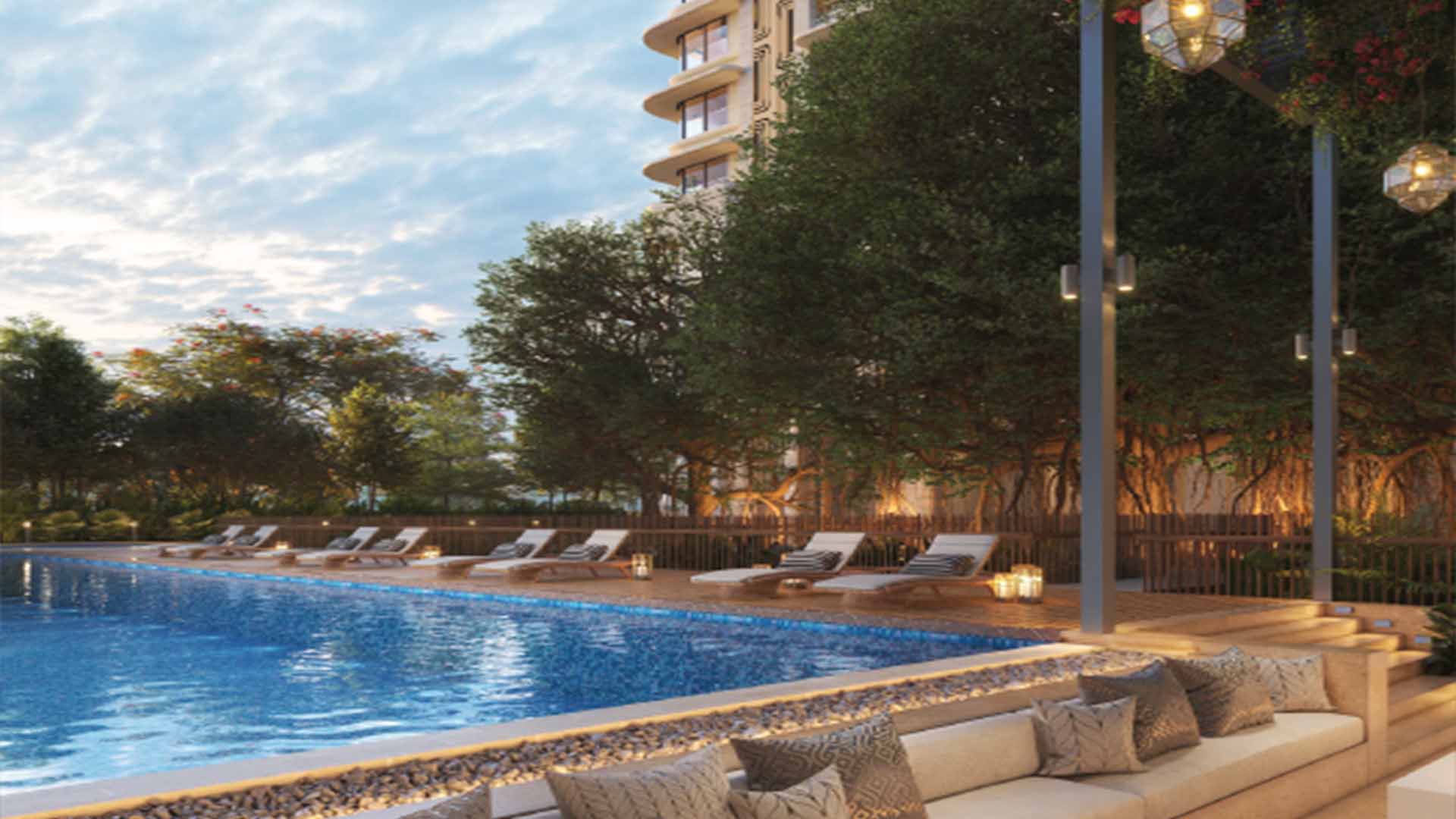 Lodha One in Bund Garden, Pune offering 4.5 BHK, 5.5 BHK Duplex configurations, status: Available - View 2: luxurious residential entrance, grand lobby and premium common area layout