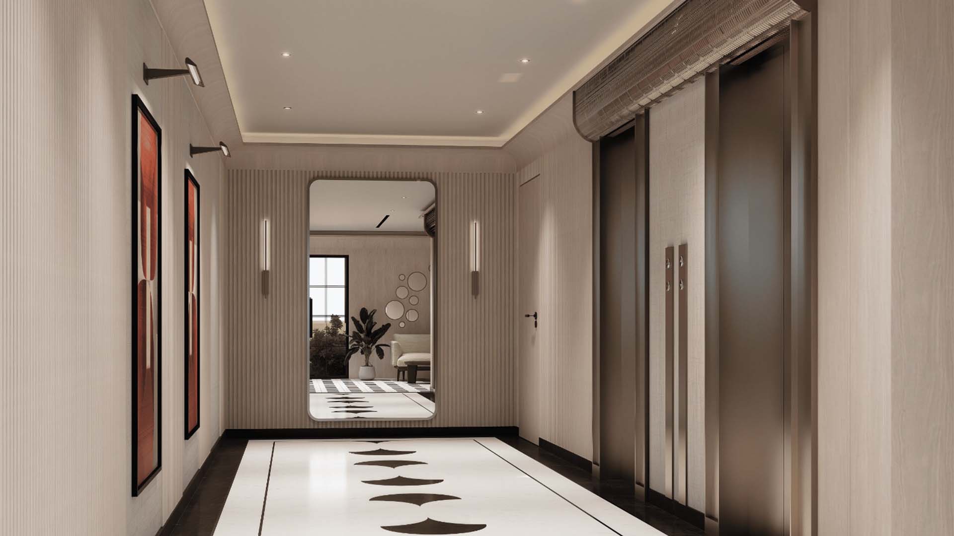 Akara in Koregaon Park Annexe, Pune offering 4.5 BHK configurations, status: Available - View 2: luxurious residential entrance, grand lobby and premium common area layout