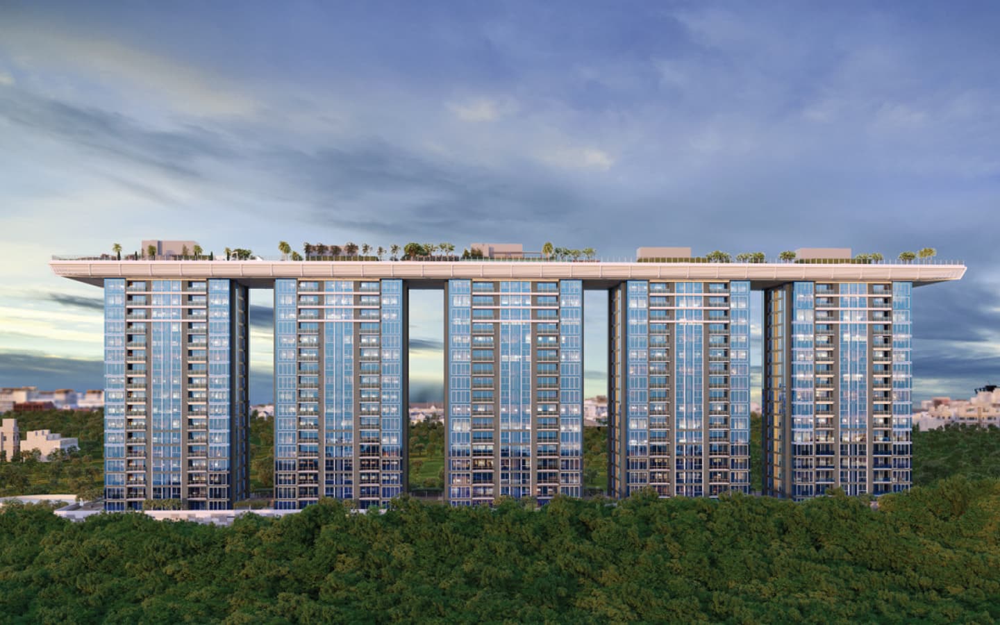 The Ark Cullinan in NIBM, Pune offering 4 BHK, 5 BHK, 5.5 BHK Penthouse configurations, status: Available - View 5: panoramic surrounding views, green zoning and localized area connectivity features